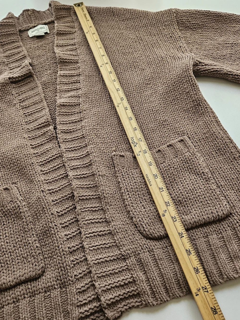 American Eagle Brown Knit Oversized Cardigan Womens M Chunky Balloon Granola